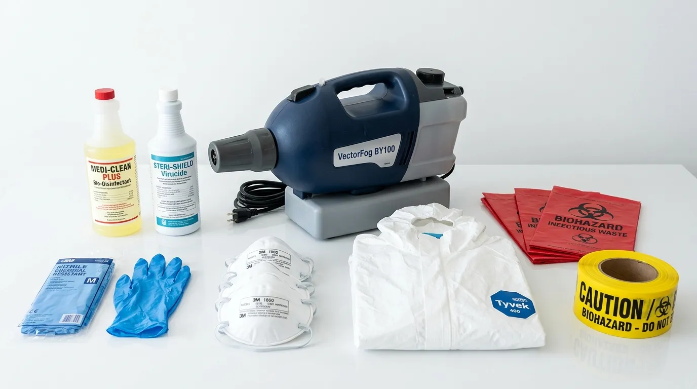 Professional biohazard remediation crew working in Sandown