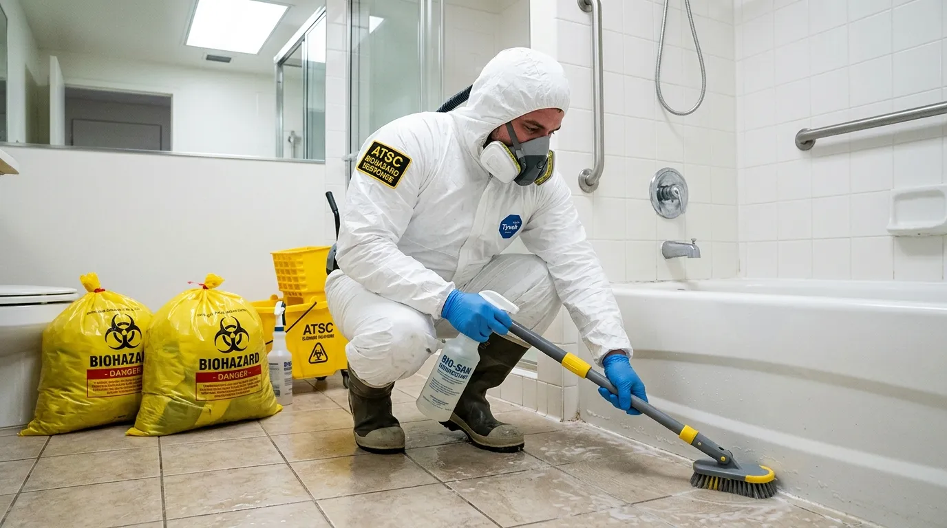 Decontamination equipment deployed for Blood Cleanup in Sandown